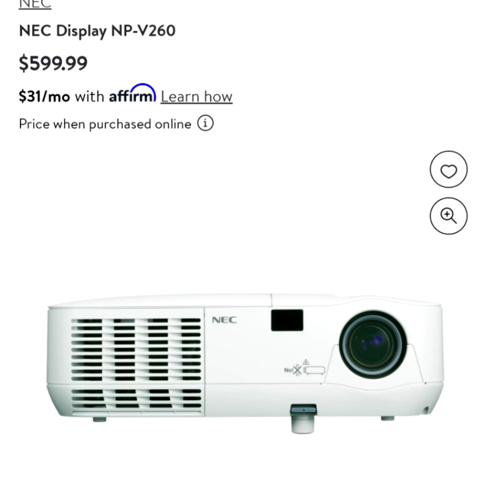 PROJECTOR NEC v260
